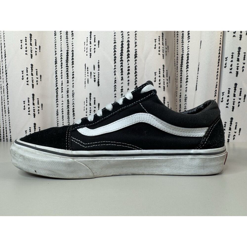 Vans Old Skool Lace Ups Shoes 6 M 7.5 W Black Suede Thrashed Rock WornIn Classic - Picture 6 of 14